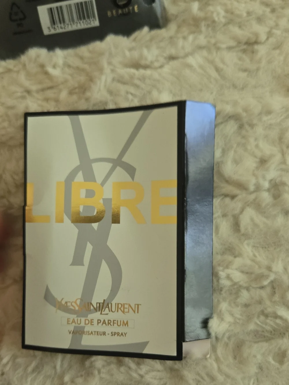 Beauty Yves Saint Laurent White Marble Black Cosmetic Pouches Set With Mirror